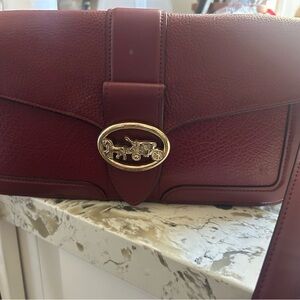 Coach Maroon Leather Crossbody Bag
